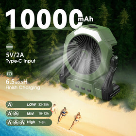 Ausic misting fan whisper-quiet operation with brushless motor