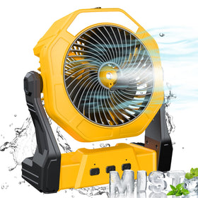 Ausic portable misting fan front view for desk cooling and personal comfort.