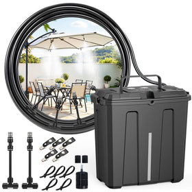 Ausic portable misting system with 9L bucket for patio cooling and on-the-go use.