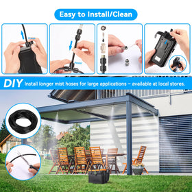 Ausic portable pump battery with timer protection for outdoor use.