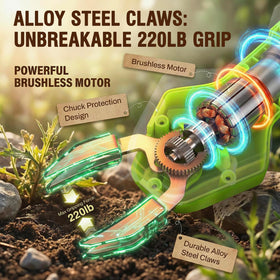 Ausic quick-charge 21V battery supports long weed-pulling sessions.