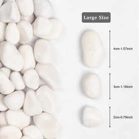 Ausluru polished pebbles with smooth edges for garden paths.
