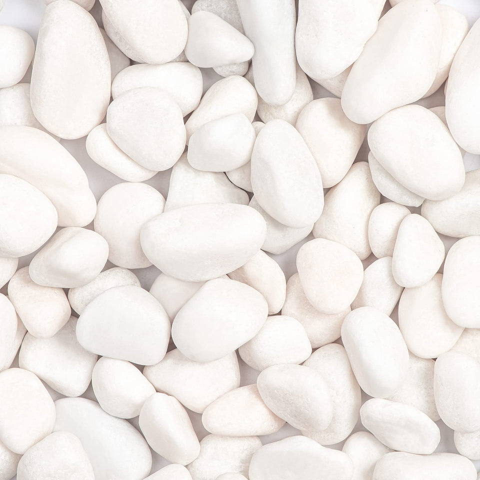 Ausluru white river rocks 1-2 inch for gardens and aquariums.