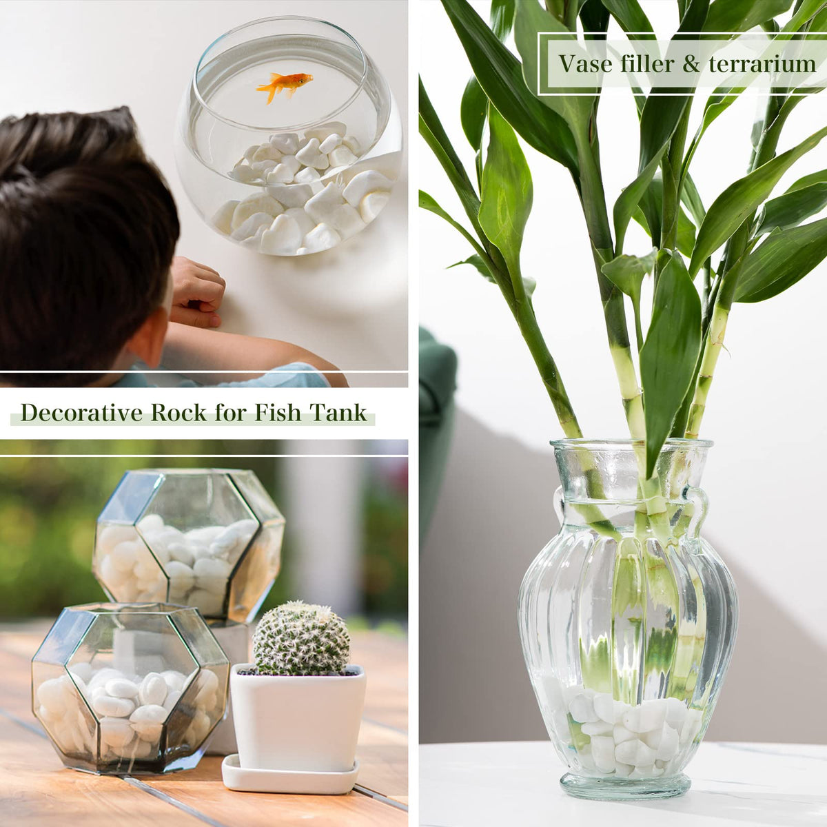 Ausluru white river rocks come in 5 pounds for easy budgeting.