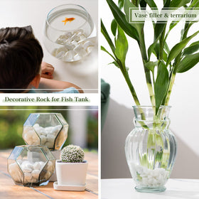 Ausluru white river rocks come in 5 pounds for easy budgeting.