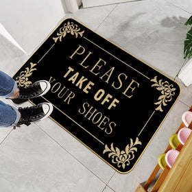 AUSTAB black lace design entry mat adds elegant decor to entryways.