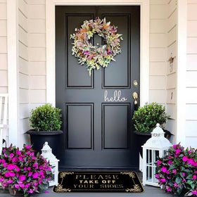 AUSTAB doormat is easy to clean with hose or damp cloth for quick maintenance.
