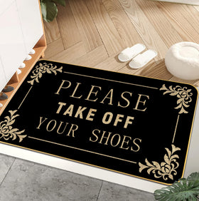 AUSTAB funny welcome mat front door text design adds charm and cleanliness at the entry.