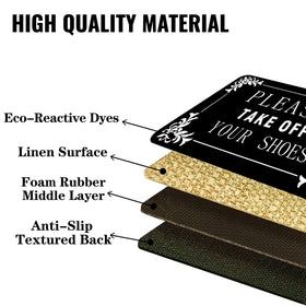 AUSTAB linen cotton surface scrapes dirt at the threshold for cleaner floors.