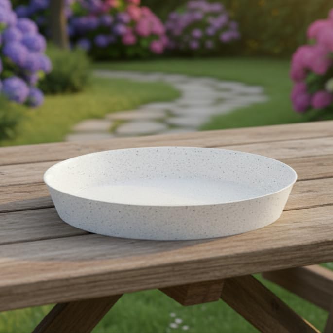 Austin Planter 16-inch saucer with drainage edges supports water management