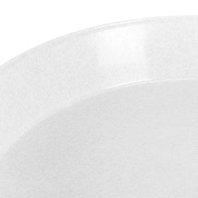 Austin Planter 16-inch saucer side angle shows flat inner surface for even pot rest