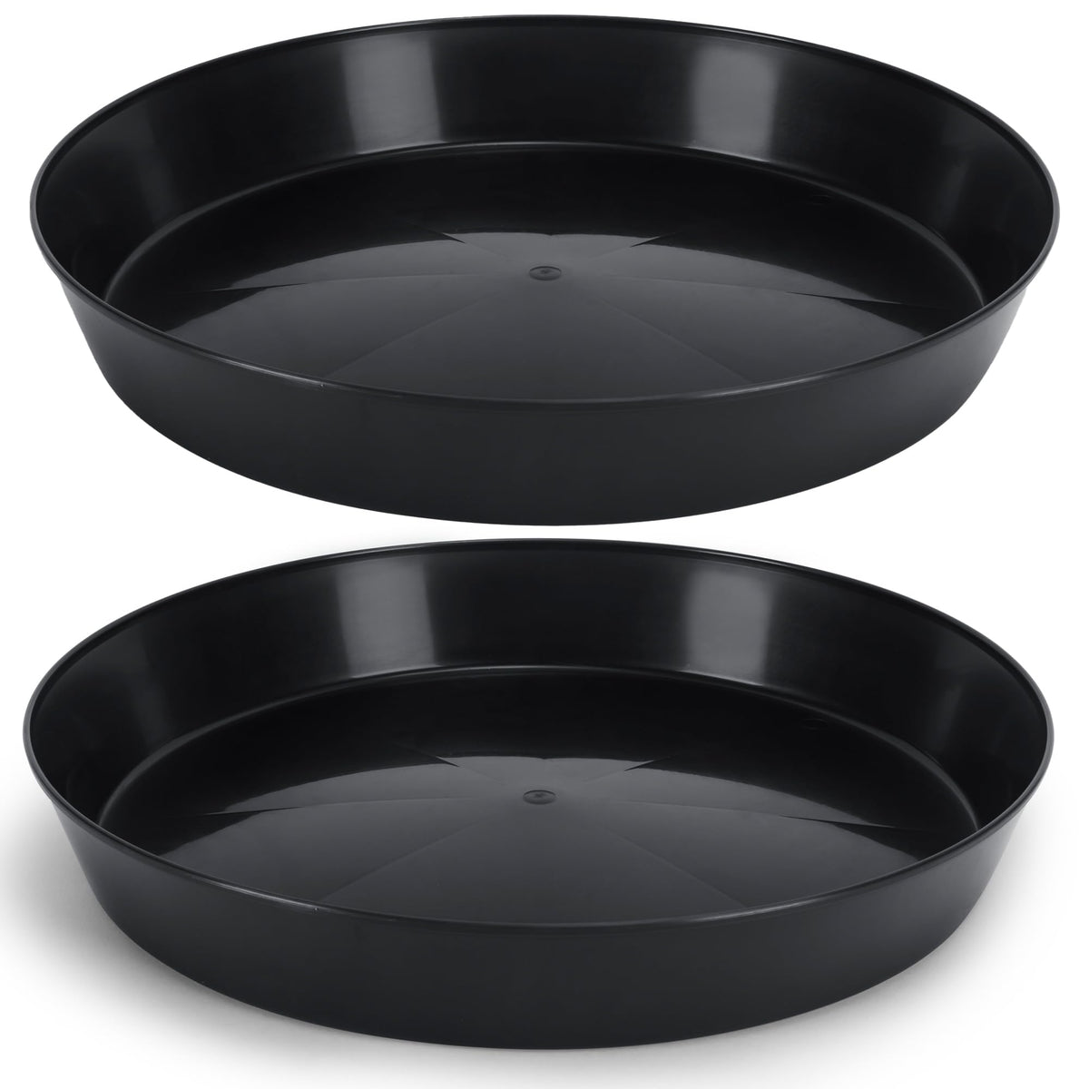 Austin Planter 18inch saucer in black protects surfaces from water rings.