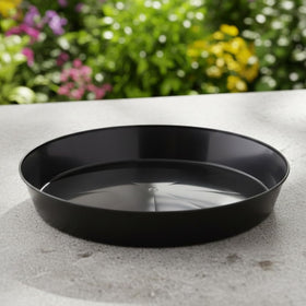 Austin Planter round drip pan shown from top view.