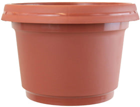 Austin Planter terra cotta pot with saucer designed for drainage and stability.