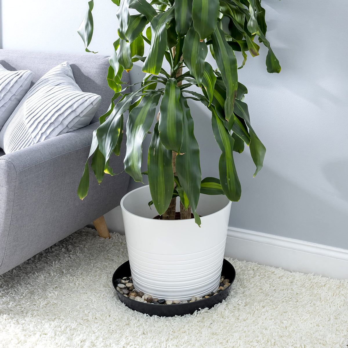 Austin Planter enhances drainage and airflow around pots.