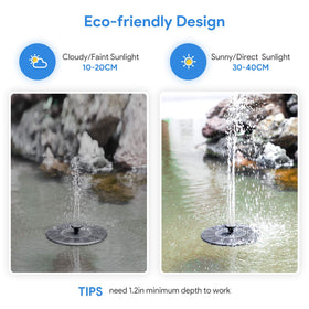 AUTGA solar fountain filtration box protects against debris.