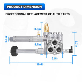 AUTOBABA axial cam pump connection showing secure interface for easy installation