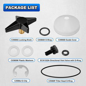 AUTOBABA CX900J E-ring securing components for leak-free pool filter assembly