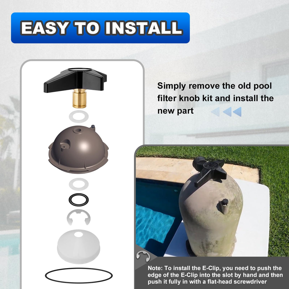 AUTOBABA washers from the kit supporting even load around the locking knob