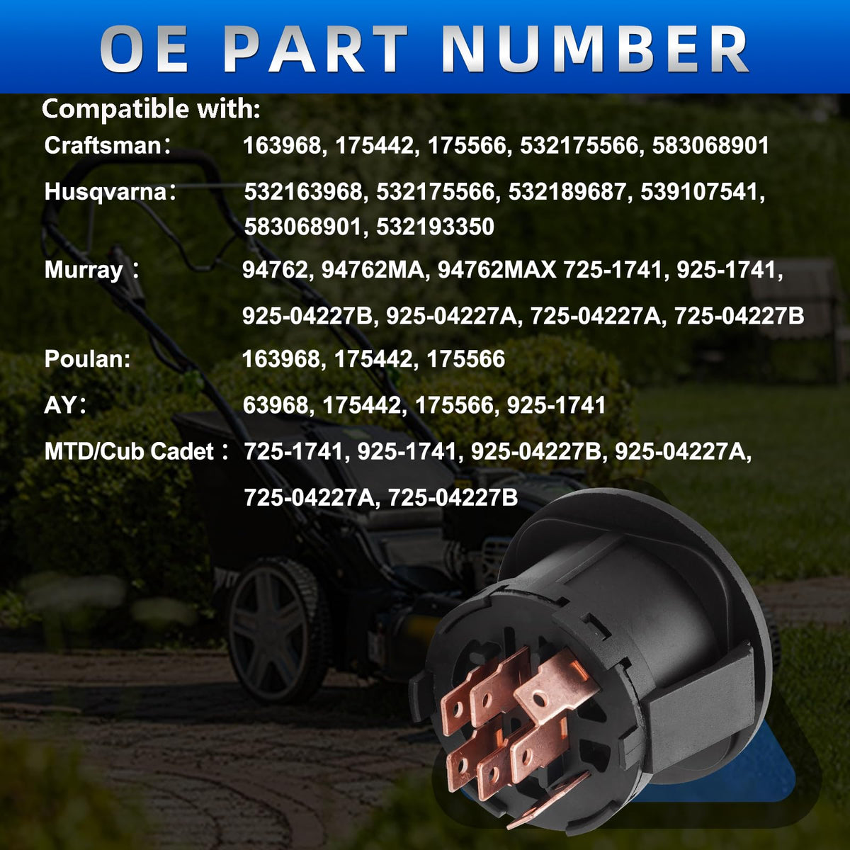 AUTOBABA durable-material ignition switch resists outdoor wear for long life.