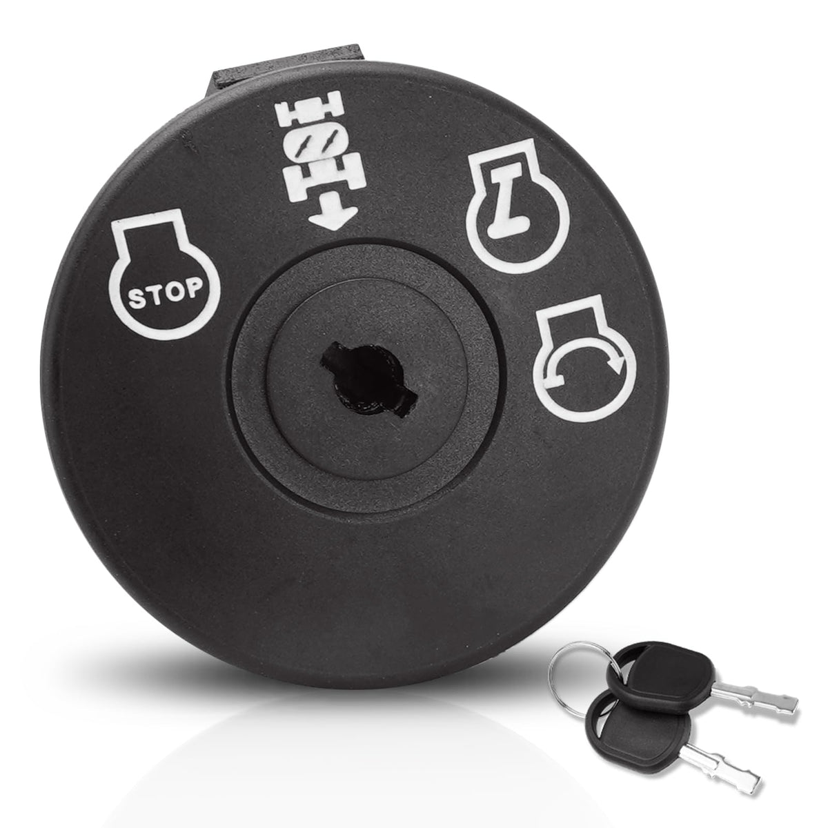 AUTOBABA ignition switch 4-position with key provides reliable ignition control.