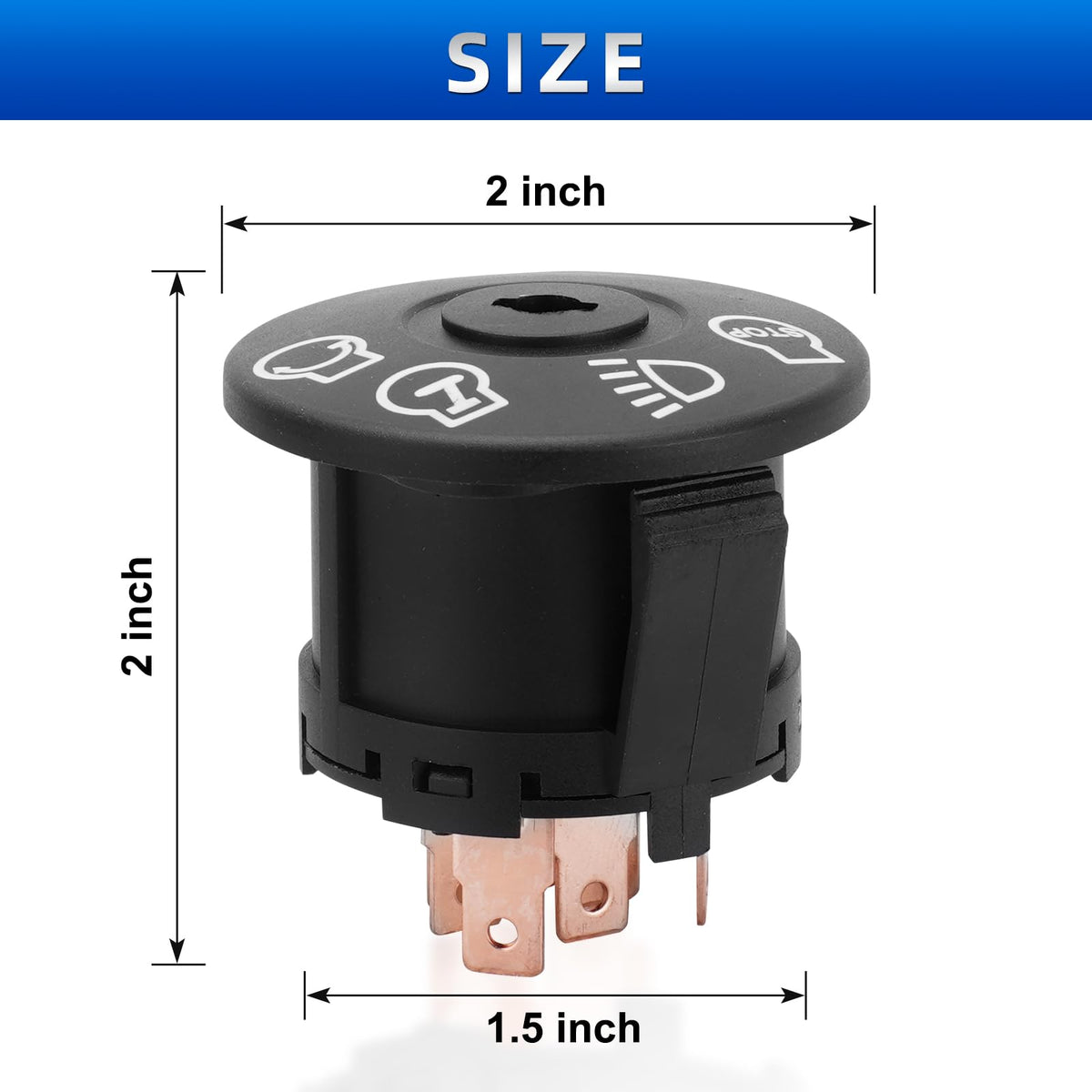 AUTOBABA ignition switch packaging indicates ready-to-install hardware.