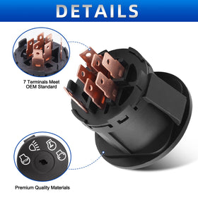 AUTOBABA ignition switch made with premium materials for long-lasting durability.