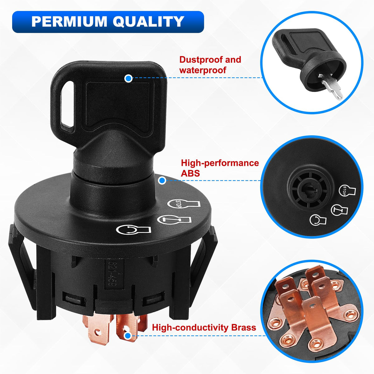 AUTOBABA ignition switch ABS body for durability