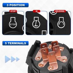 AUTOBABA ignition switch with two keys included for convenience