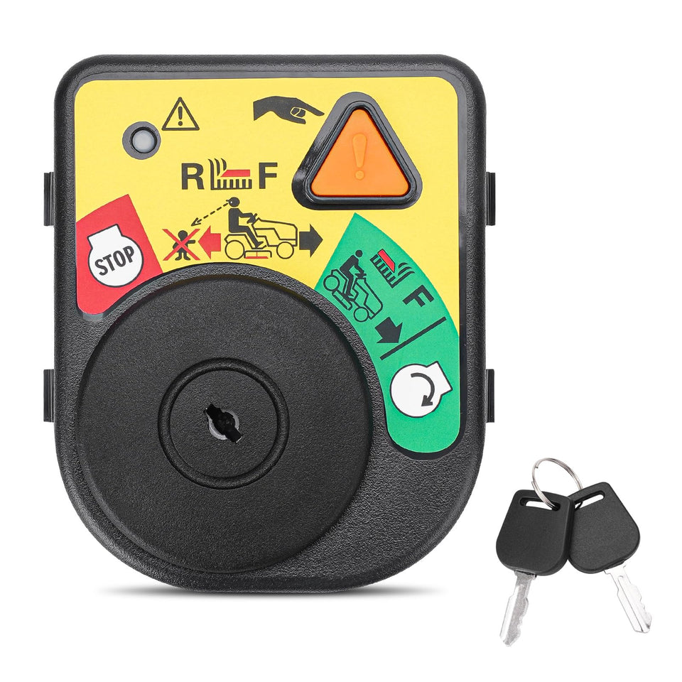 AUTOBABA ignition switch module with two keys for quick startups on compatible mowers