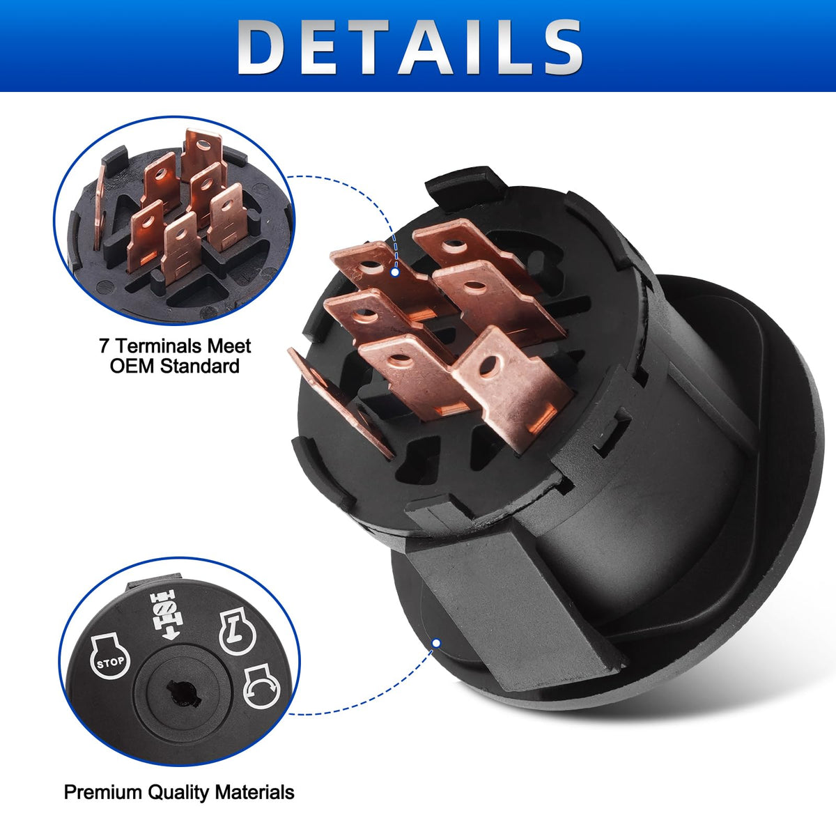 AUTOBABA OE-quality ignition switch matches factory specs for a precise fit.