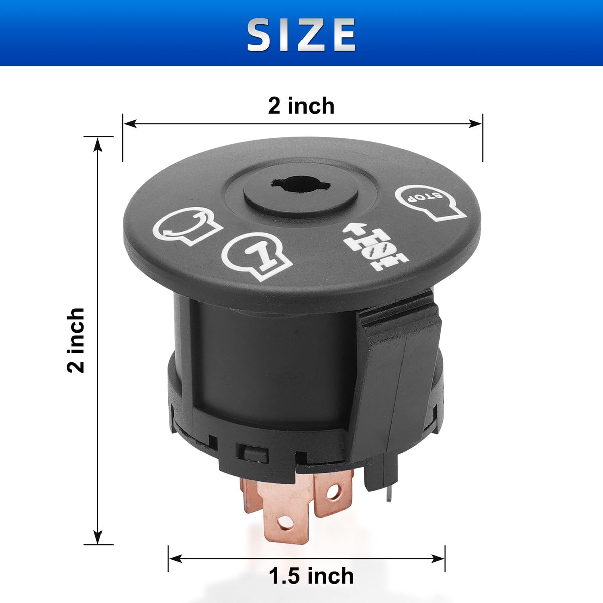 AUTOBABA reliable replacement ignition switch restores mower ignition for lawn tasks.