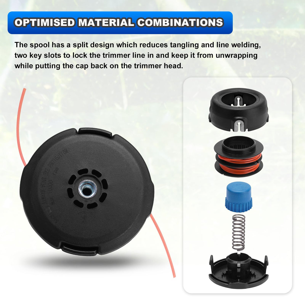 AUTOBABA T35 Tap Advance Trimmer Head packaging and included components