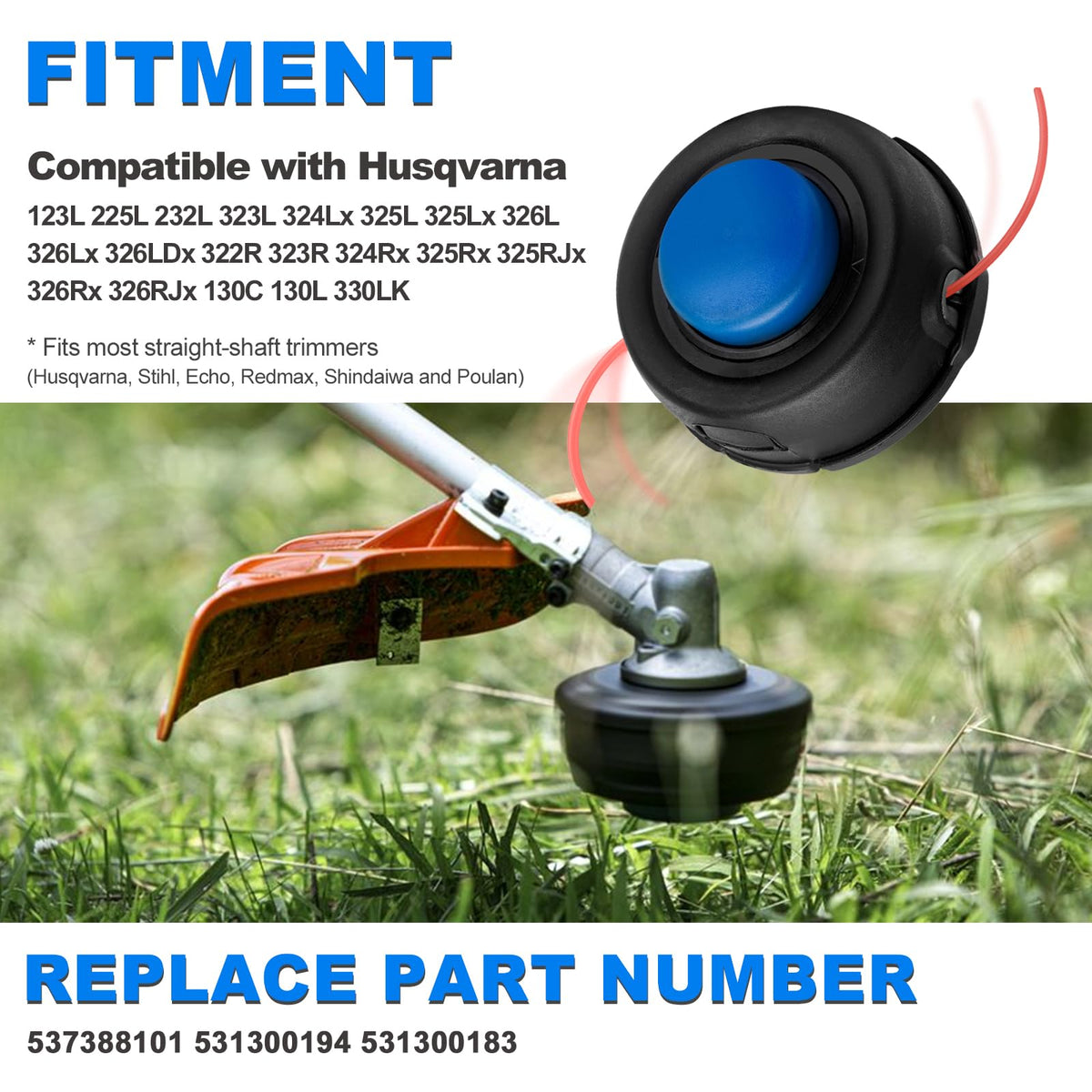 AUTOBABA T35 Tap Advance Trimmer Head universal arbor for easy compatibility