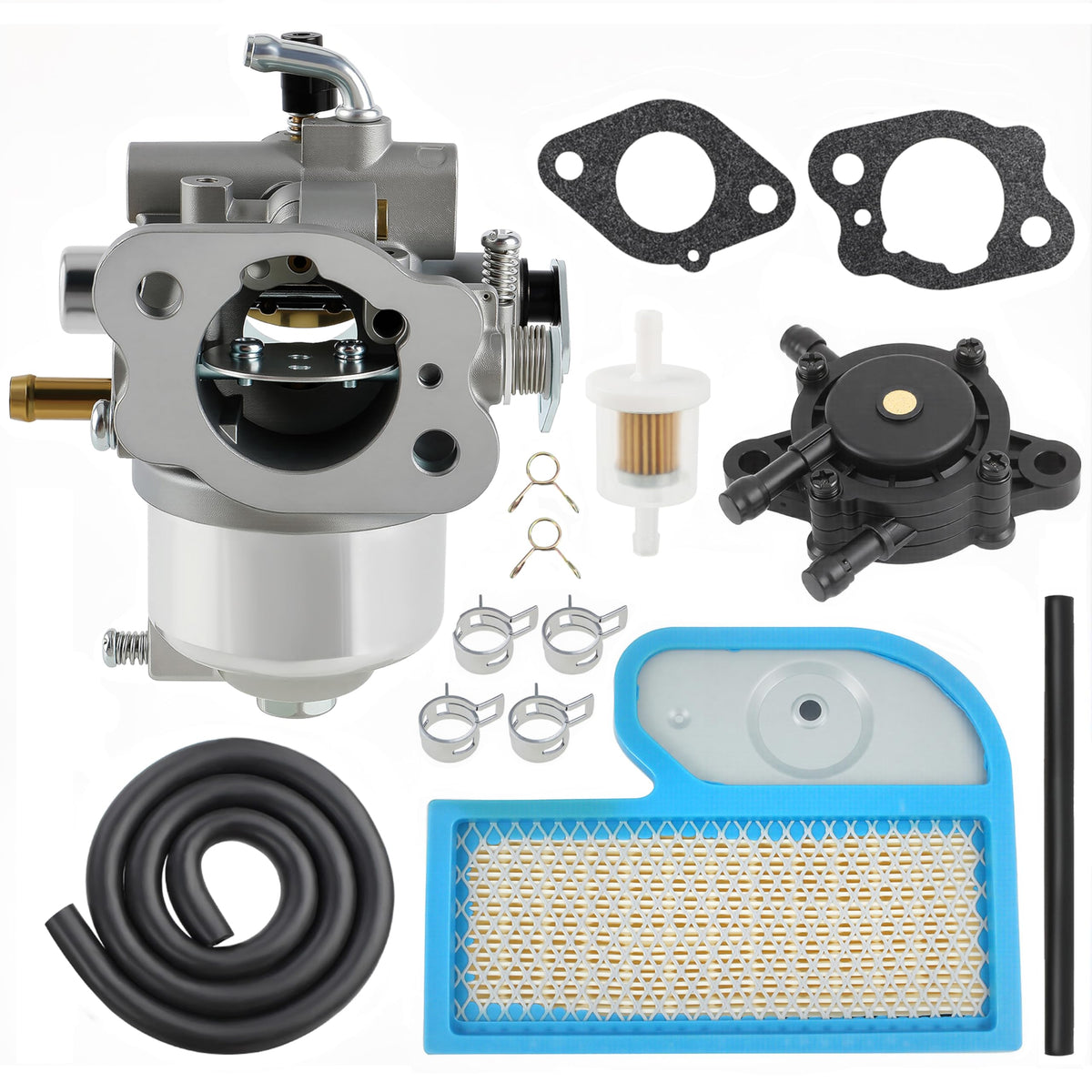 AUTOKAY carburetor for Kawasaki FH451V, front view shows precise build for smoother fuel delivery.