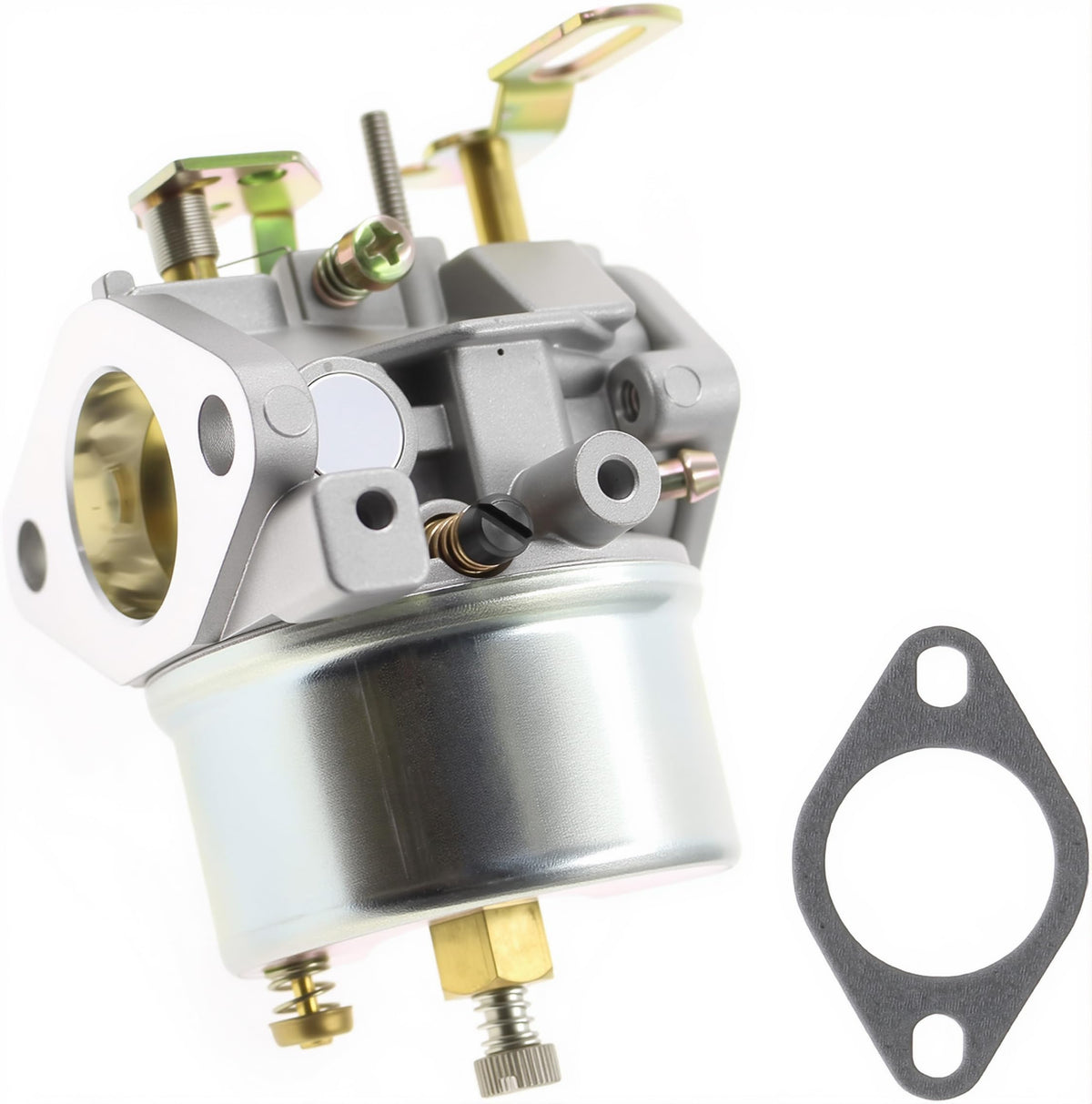 AUTOKAY carburetor closeup showing Tecumseh compatibility for reliable snow blower performance.