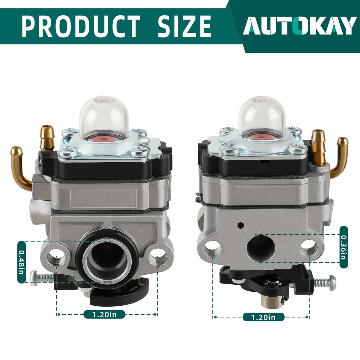 AUTOKAY fuel filter and spark plug support reliable starts and smooth operation.