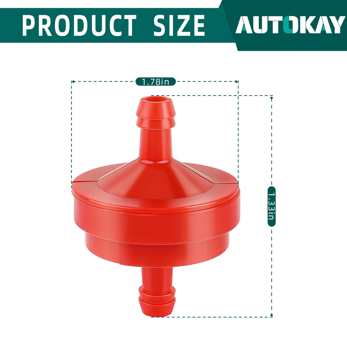AUTOKAY pack of 10 fuel filters for convenient lawn care maintenance
