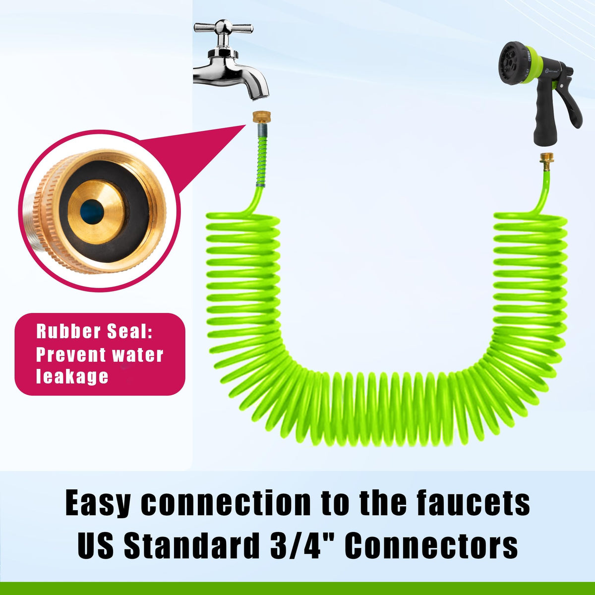 AUTOMAN brass connectors close-up showing durable, leak-free fittings.