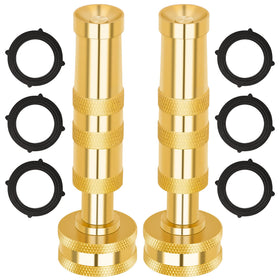 AUTOMAN brass hose nozzle jet spray close-up for powerful cleaning