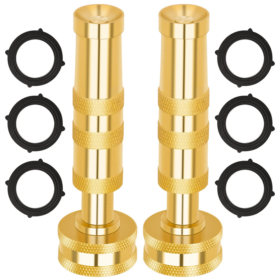 AUTOMAN brass hose nozzle jet spray close-up for powerful cleaning