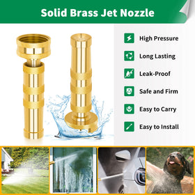AUTOMAN brass hose nozzle long-lasting brass body resisting rust and wear