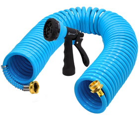 AUTOMAN Coil Garden Hose extended reach for effortless watering