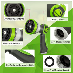 AUTOMAN Ergonomic hose nozzle provides comfortable grip and reduced hand fatigue.