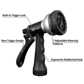 AUTOMAN ergonomic pistol grip provides comfortable, slip-resistant handling during long watering sessions.