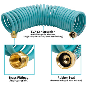 Automan EVA 7-pattern nozzle in action for versatile watering tasks.