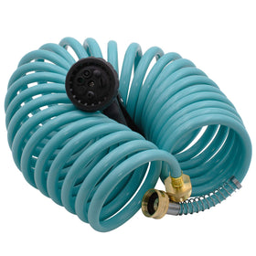 Automan EVA coil hose with ergonomic grip reduces hand fatigue.