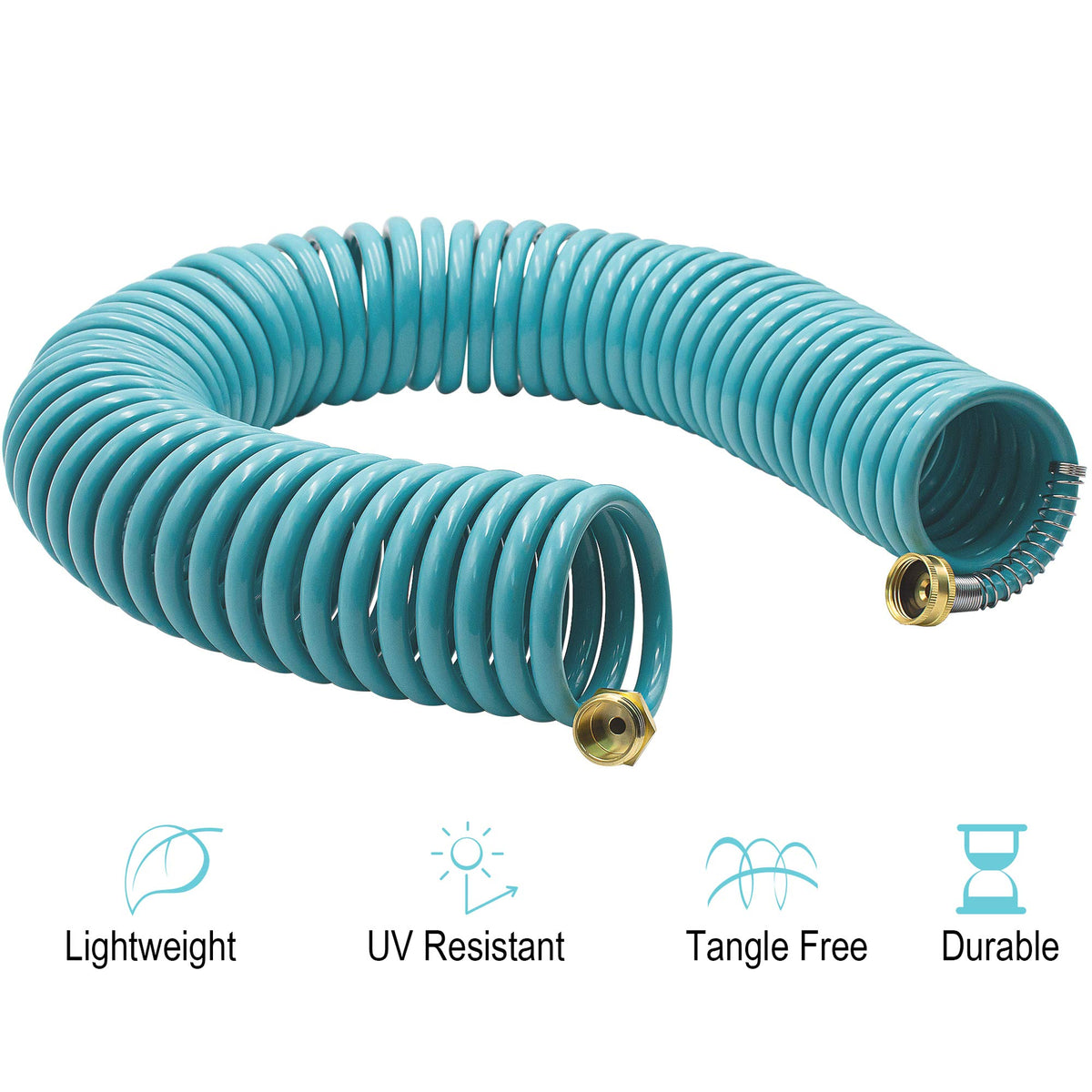 AUTOMAN EVA coil hose material is lightweight for simple handling.