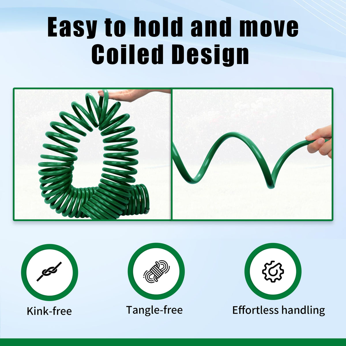AUTOMAN EVA material hose demonstrates lightweight flexibility for handling