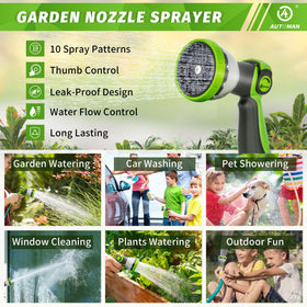 AUTOMAN Wide application covers watering, cleaning, pet showering, and more.